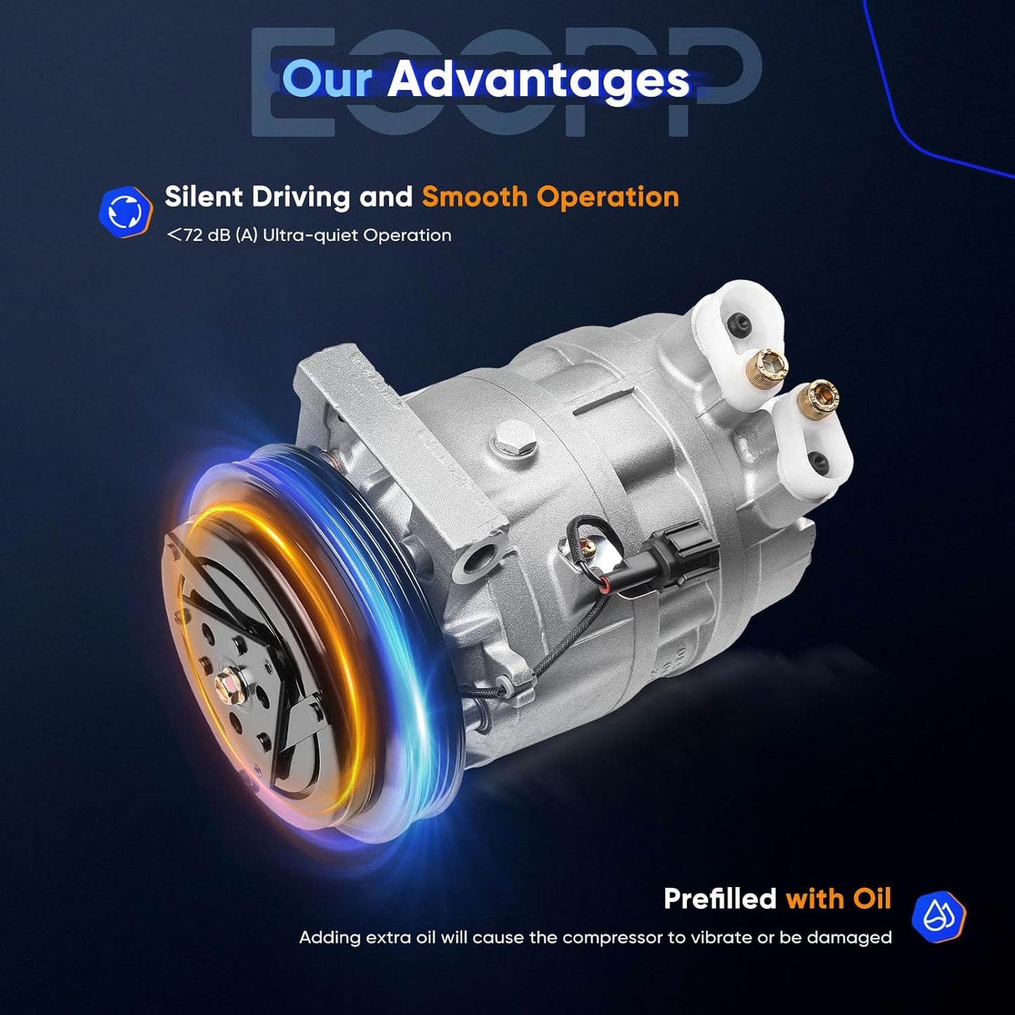 AC Compressor with Clutch Compatible with 2001–2004 Nissan Pathfinder 3.5L & 2001–2003 Infiniti QX4 3.5L
