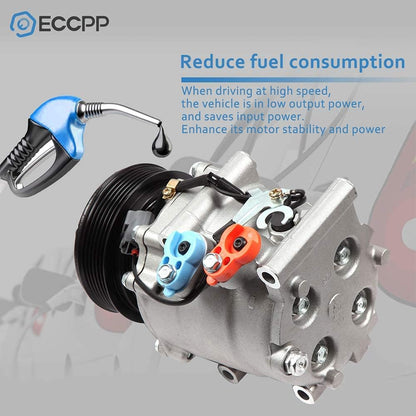 AC Compressor for 2001 Honda Civic, Acura EL 1.7L (1997-2001), & Honda Prelude 2.2L – Fast Cooling Air Conditioning Compressor
