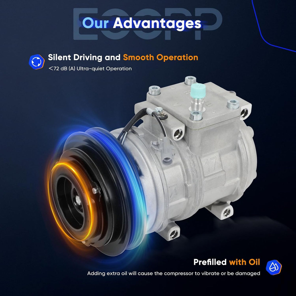 A/C Compressor with Clutch – Compatible with Toyota 4Runner 2.7L & 3.4L (1996-2002) - KUDUPARTS