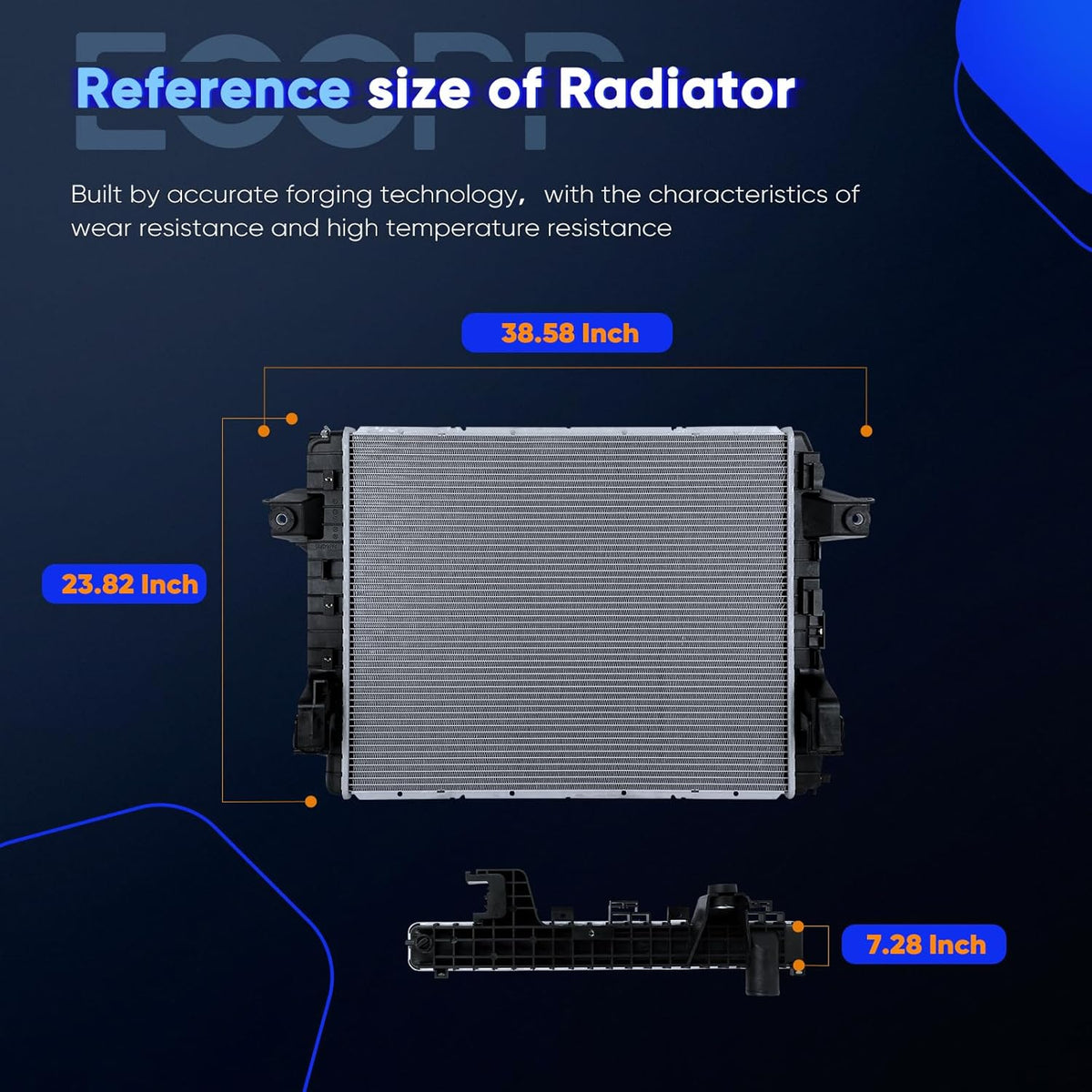 Radiator 13490 Compatible with Ram 2500 3500 4500 5500 6.4L 6.7L 2013-2018 - KUDUPARTS