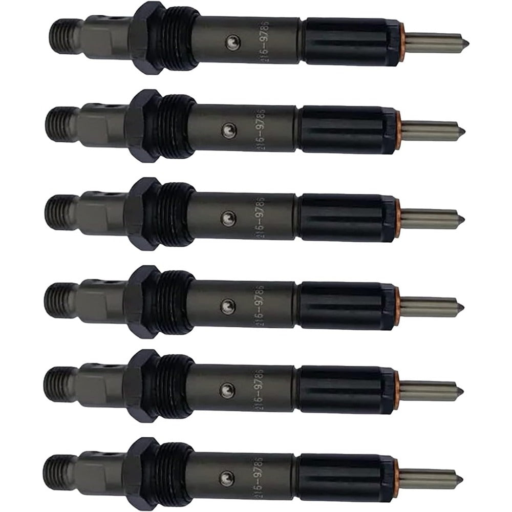 6 Pcs Fuel Injector 216-9786 for Caterpillar CAT Engine 3056E Loader 924G 928G 930G - KUDUPARTS