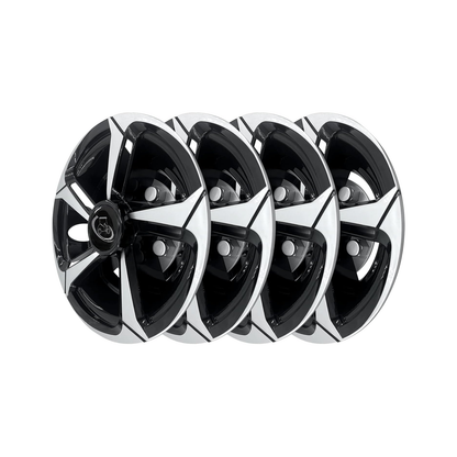 8" SS Black Wheel Universal Cover Kit for EZGO Club Car Yamaha Golf Cart