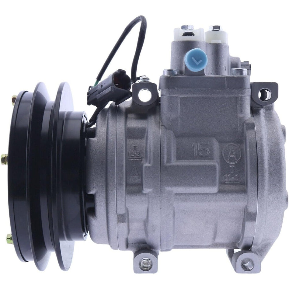 10PA15C A/C Compressor 4333459 for Hitachi EX220-3 EX220-5 EX230-5 EX270-5 EX300-3 EX300-5 EX400-3 EX400-5 EX550 EX700 - KUDUPARTS