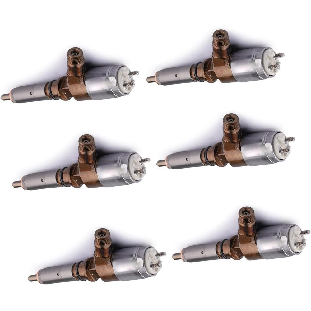 6 Pcs Fuel Injector 321-0990 for Caterpillar CAT Engine C6.6 Wheel Tractor 613G - KUDUPARTS