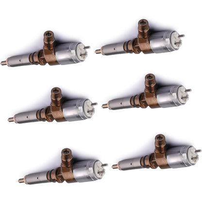 6 Pcs Fuel Injector 321-0990 for Caterpillar CAT Engine C6.6 Wheel Tractor 613G - KUDUPARTS