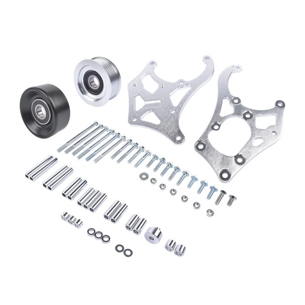 A/C Compressor Bracket TD944-Silver-T for GM Engine LSX LS1 LS2 LS3 LS6 L76 Sanden 508 709