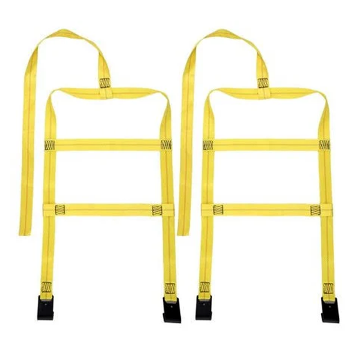 Adjustable Car tire Basket Straps Wheel Net Set Flat Hook for Tow Dolly - KUDUPARTS