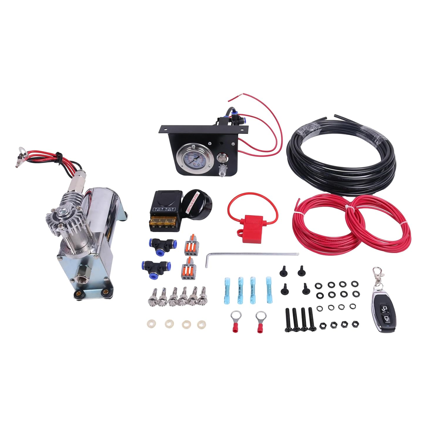 Kit de suspensión de compresor de control de bolsa Air Lift 25804 de posventa, máximo 100 psi, 12 V CC, 12,0 amperios