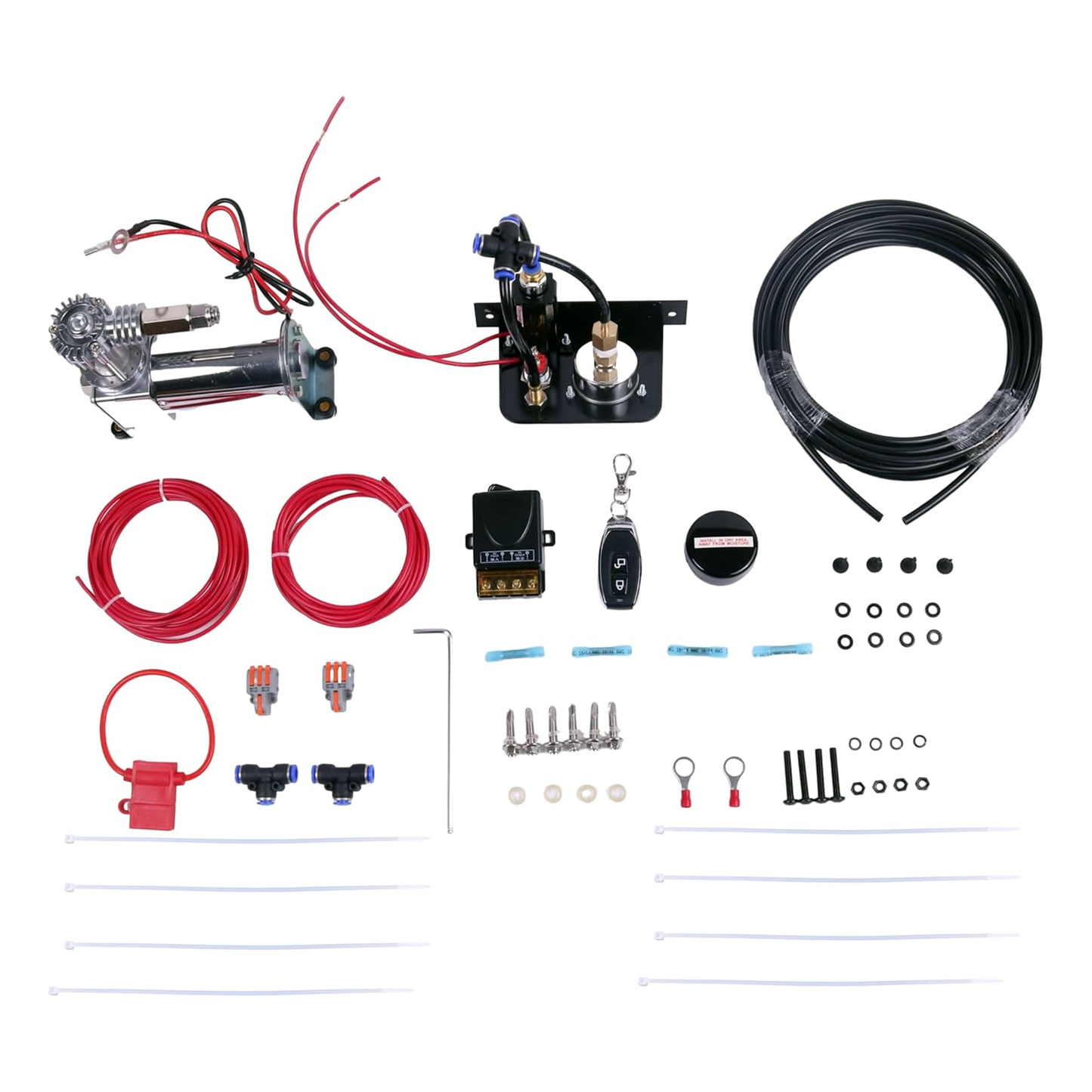 Kit de suspensión de compresor de control de bolsa Air Lift 25804 de posventa, máximo 100 psi, 12 V CC, 12,0 amperios