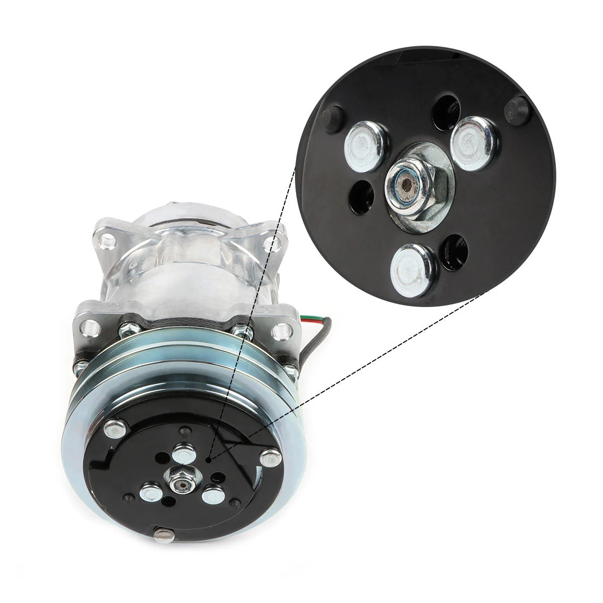 Compresor de aire acondicionado SD7H13 de 12 V y 125 mm, 8946, para excavadora Volvo