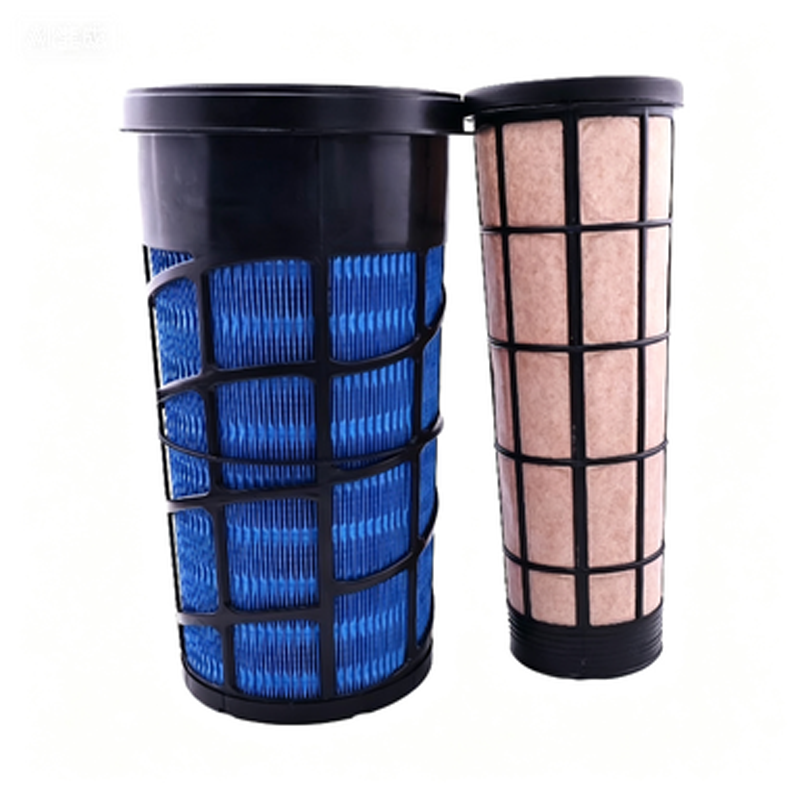 Air Filter Kit YY11P00008S002 YY11P00008S003 for Kobelco SK130-8 140SR 140SR-3 ED150 ED150-2 SK135SRLC-2 SK140SRLC New Holland E135B E135BSRLC Excavator - KUDUPARTS
