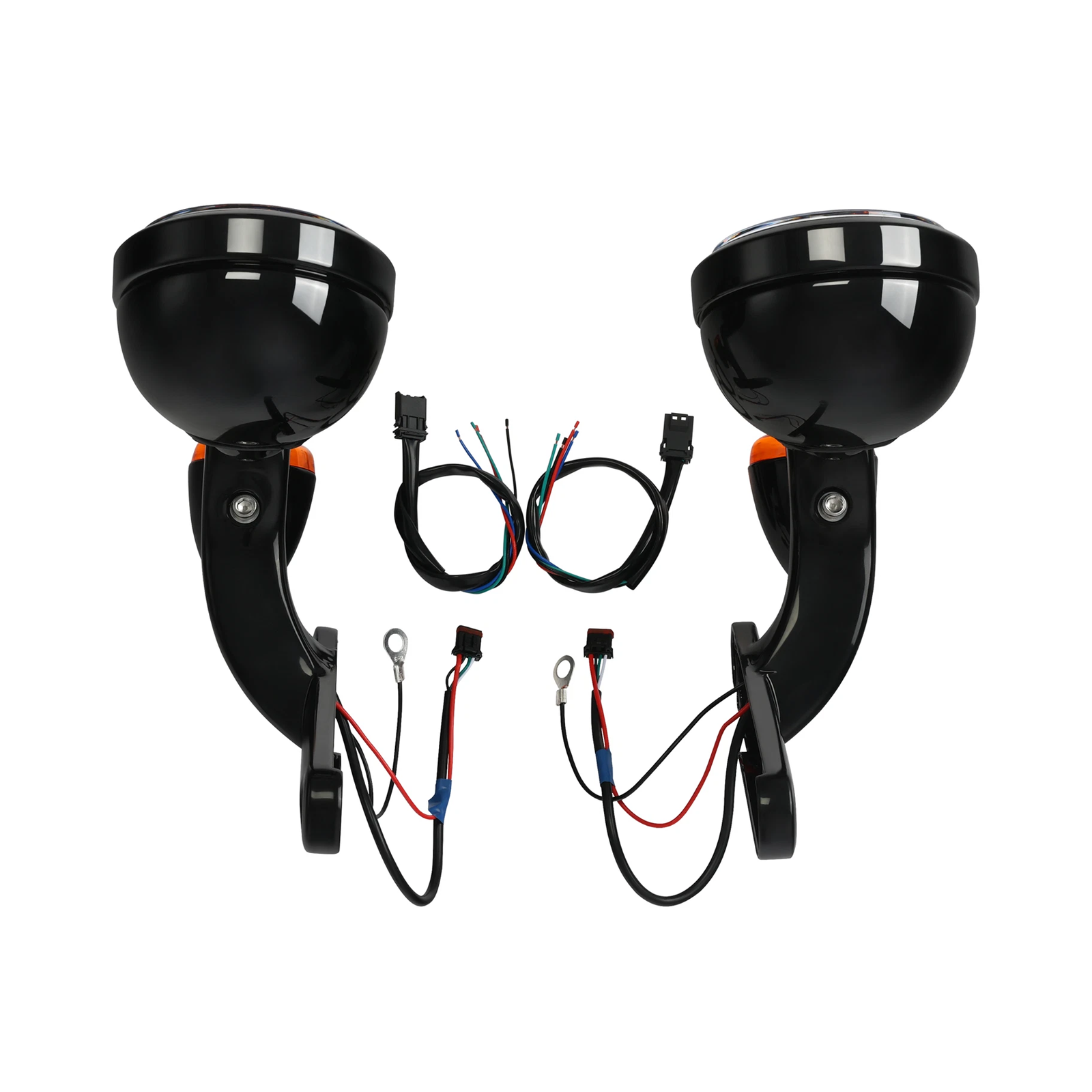 Auxiliary Spot Fog Light Turn Signal Bracket for Harley Touring Road Glide King - KUDUPARTS