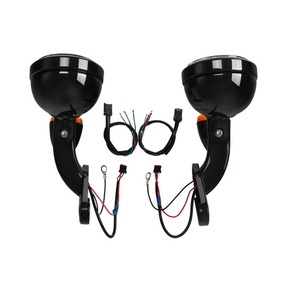 Auxiliary Spot Fog Light Turn Signal Bracket for Harley Touring Road Glide King - KUDUPARTS