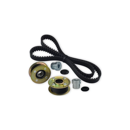 Belt Synchronous 120-3335 & 2 Pieces Idler Pulley 131-4529 for Toro Exmark 30in TurfMaster HDX Walk-Behind Lawn Mower - KUDUPARTS
