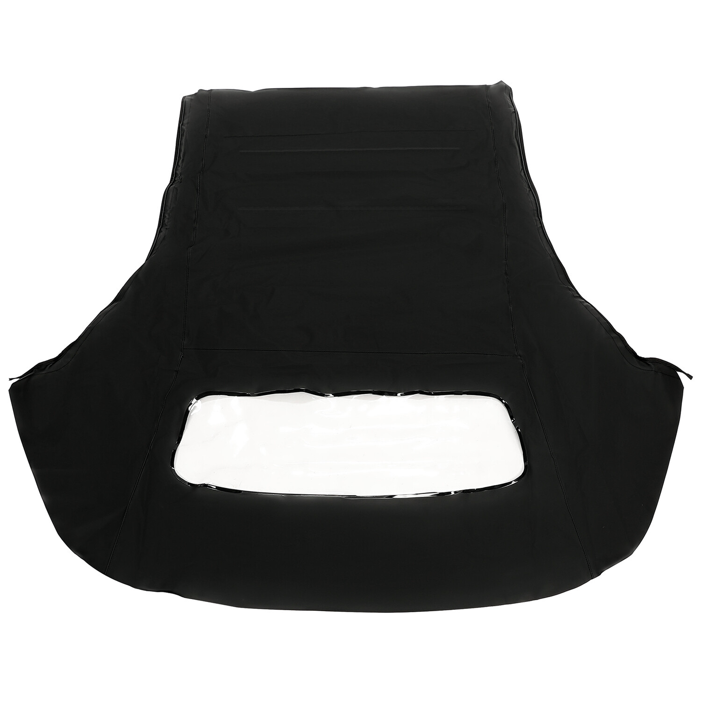 Capote souple noire décapotable avec lunette arrière en plastique homologuée DOT MUS51511 pour Ford Mustang 1983-1993