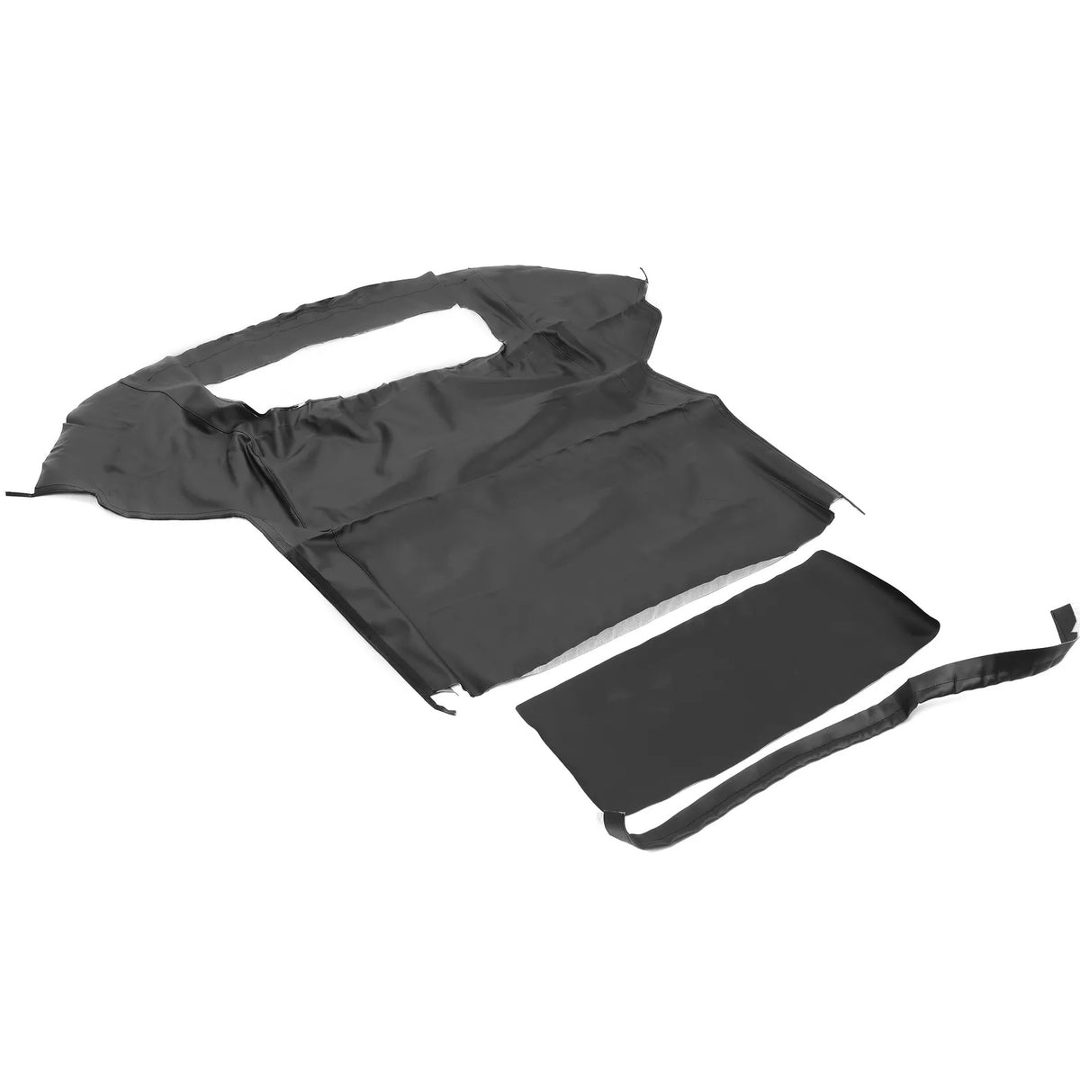 Black Convertible Soft Top w DOT Approved Plastic Window MUS51511 for Ford Mustang 1983-1993 - KUDUPARTS