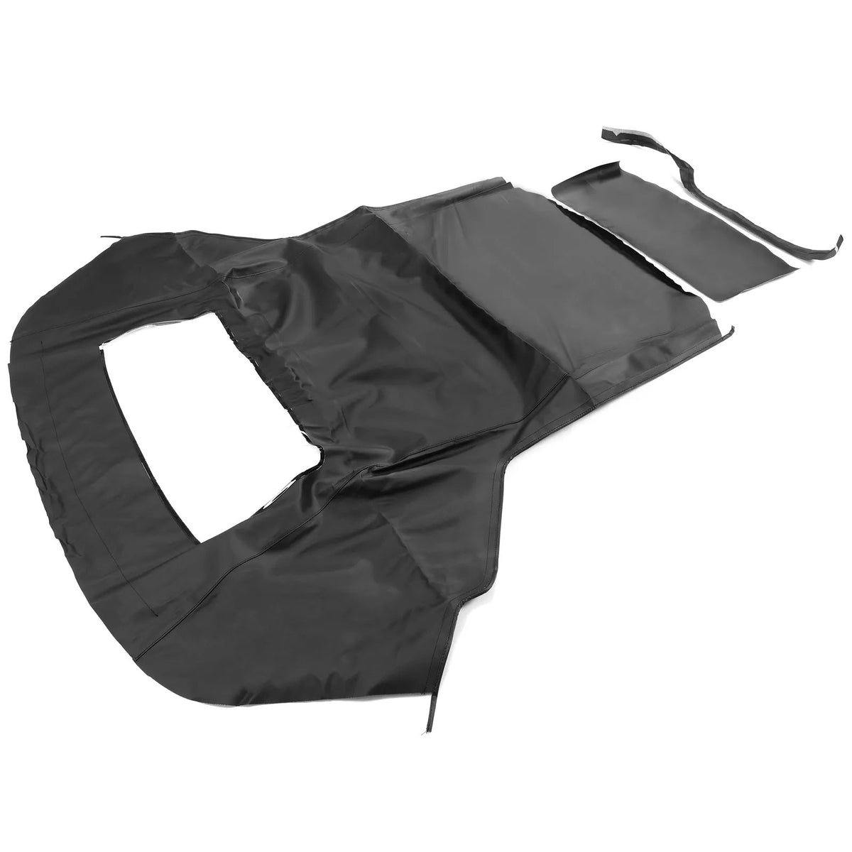 Black Convertible Soft Top w DOT Approved Plastic Window MUS51511 for Ford Mustang 1983-1993 - KUDUPARTS