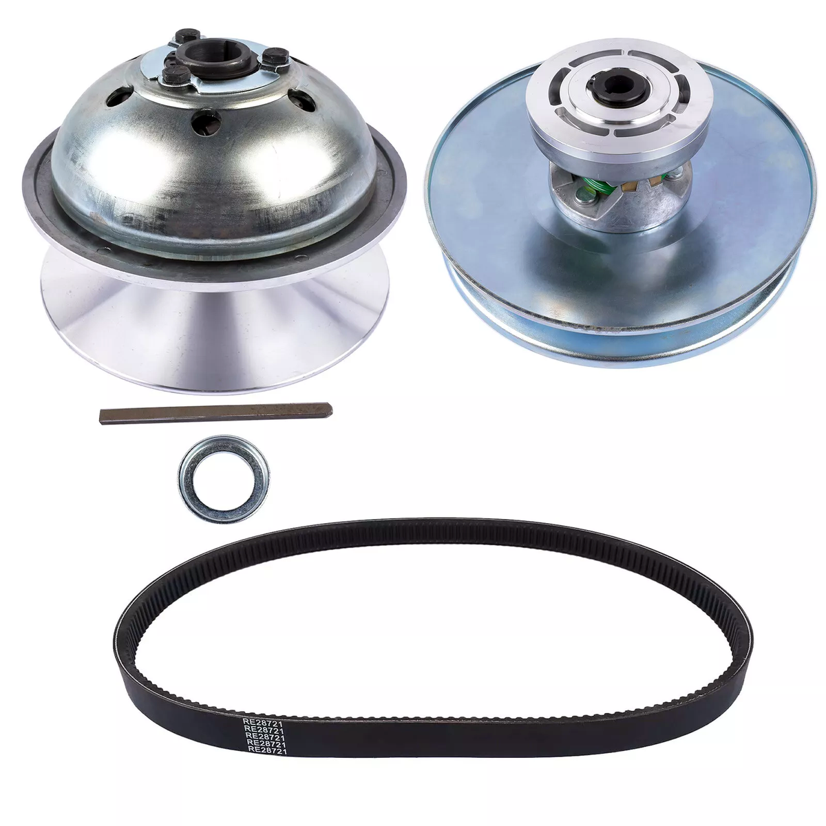 Clutch & Belt Kit AM108520 AET10637 RE28721 for John Deere Gator AMT600 AMT622 AMT626 - KUDUPARTS