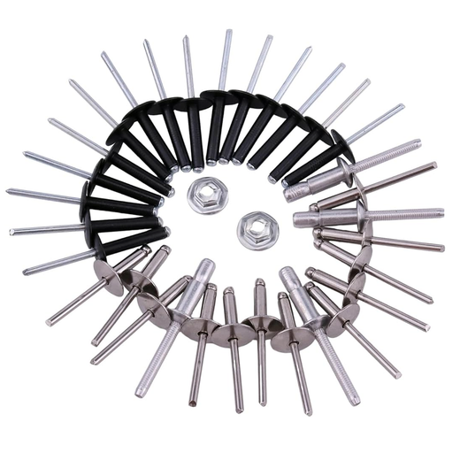 Complete Body Rivet Hardware Kit 608456 750102PKG for E-Z-GO Golf Cart TXT Gas & Electric 1994-Up - KUDUPARTS