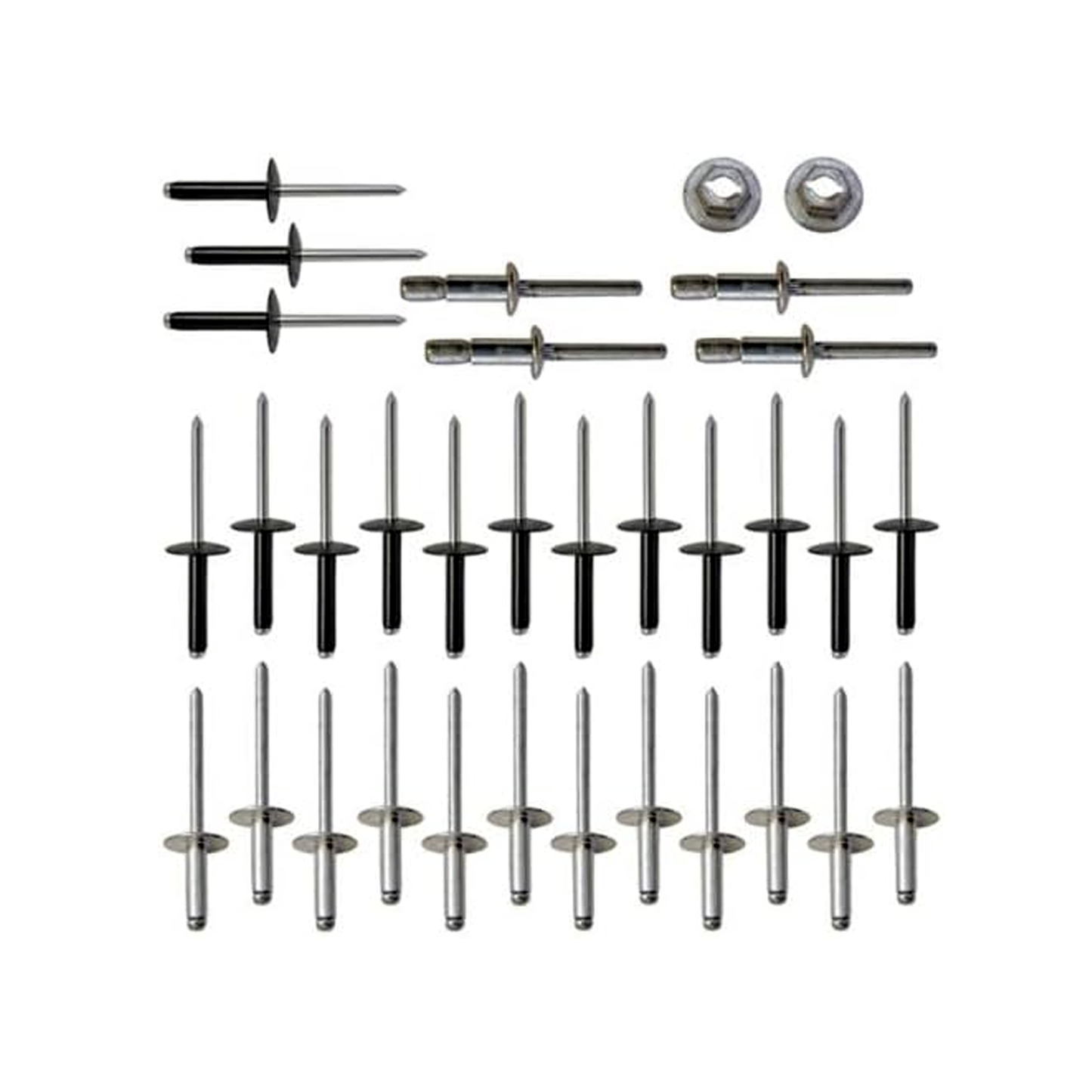 Kit complet de rivets de carrosserie 608456 750102PKG pour voiturette de golf EZ-GO TXT essence et électrique (à partir de 1994).