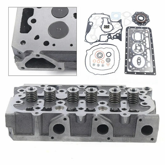 Complete Cylinder Head and Full Gasket Kit 7247453 for Kubota Engine D902 Bobcat Mini Track Loader MT55 MT85 - KUDUPARTS