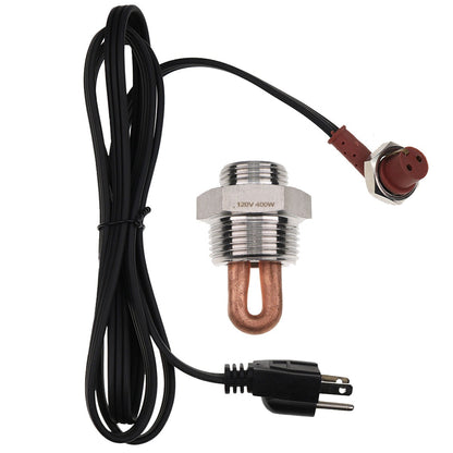 Coolant Block Heater for Kubota Engine V1100 VH1100 V1200 V1505 V3300 Z600 ZH600 - KUDUPARTS