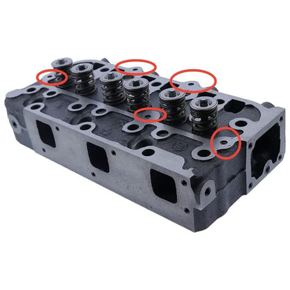 D1305 Complete Cylinder Head for Kubota B7610 B2100 B26 B2620 B2410 F2400 RTV1100 Mower ZD28 ZD331 Tractor B2710HSD F3060 F3060-R - KUDUPARTS