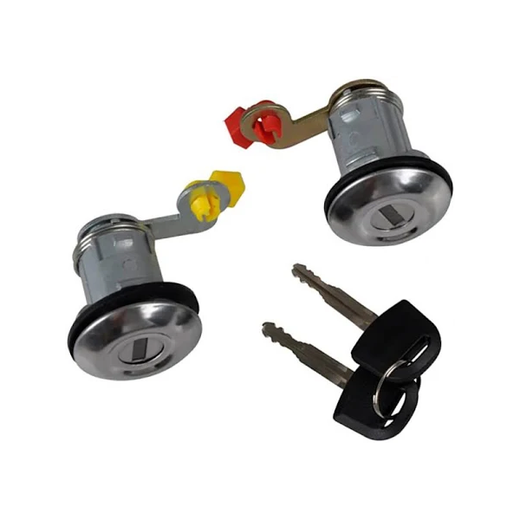 Door Lock Cylinder Set With Key 69051-16250 69052-16230 for Toyota Tercel 1.5L L4 1995-2000 - KUDUPARTS