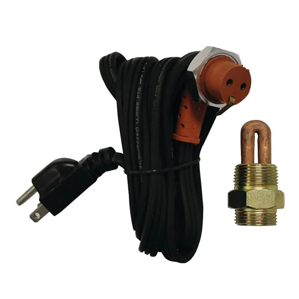 120V 400W 1" NPT Engine Block Heater Assembly 3100003 for Jaguar Jeep Renault Rover Kubota Perkins - KUDUPARTS