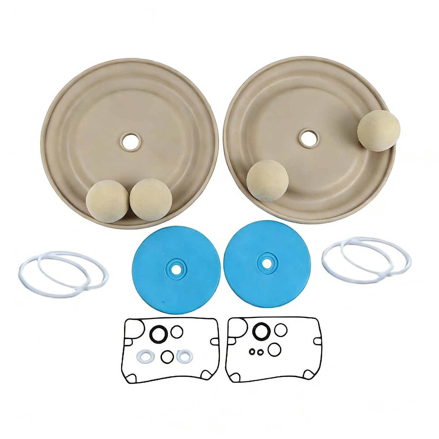 Fluid Section Repair Kit 637303-AA for Ingersoll Rand ARO Air Operated Double Diaphragm Pump - KUDUPARTS