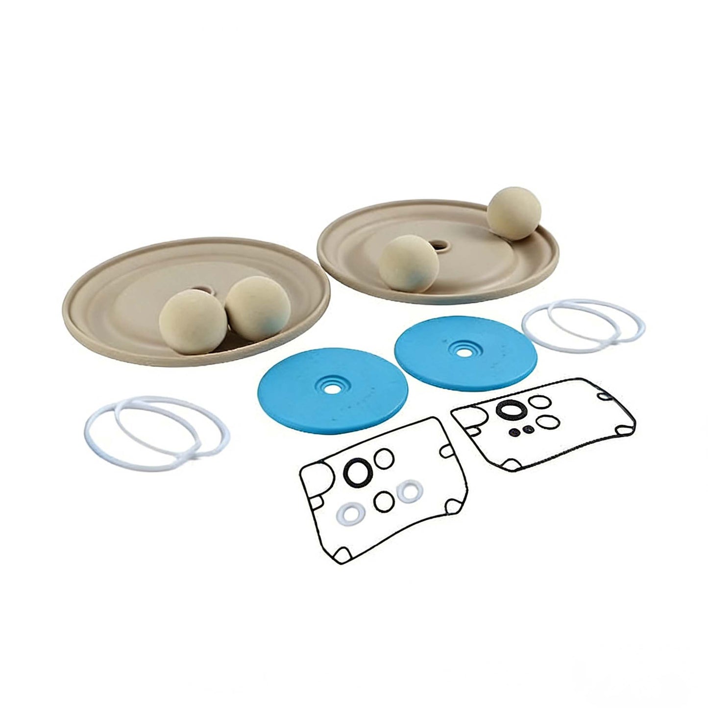 Fluid Section Repair Kit 637303-AA for Ingersoll Rand ARO Air Operated Double Diaphragm Pump - KUDUPARTS