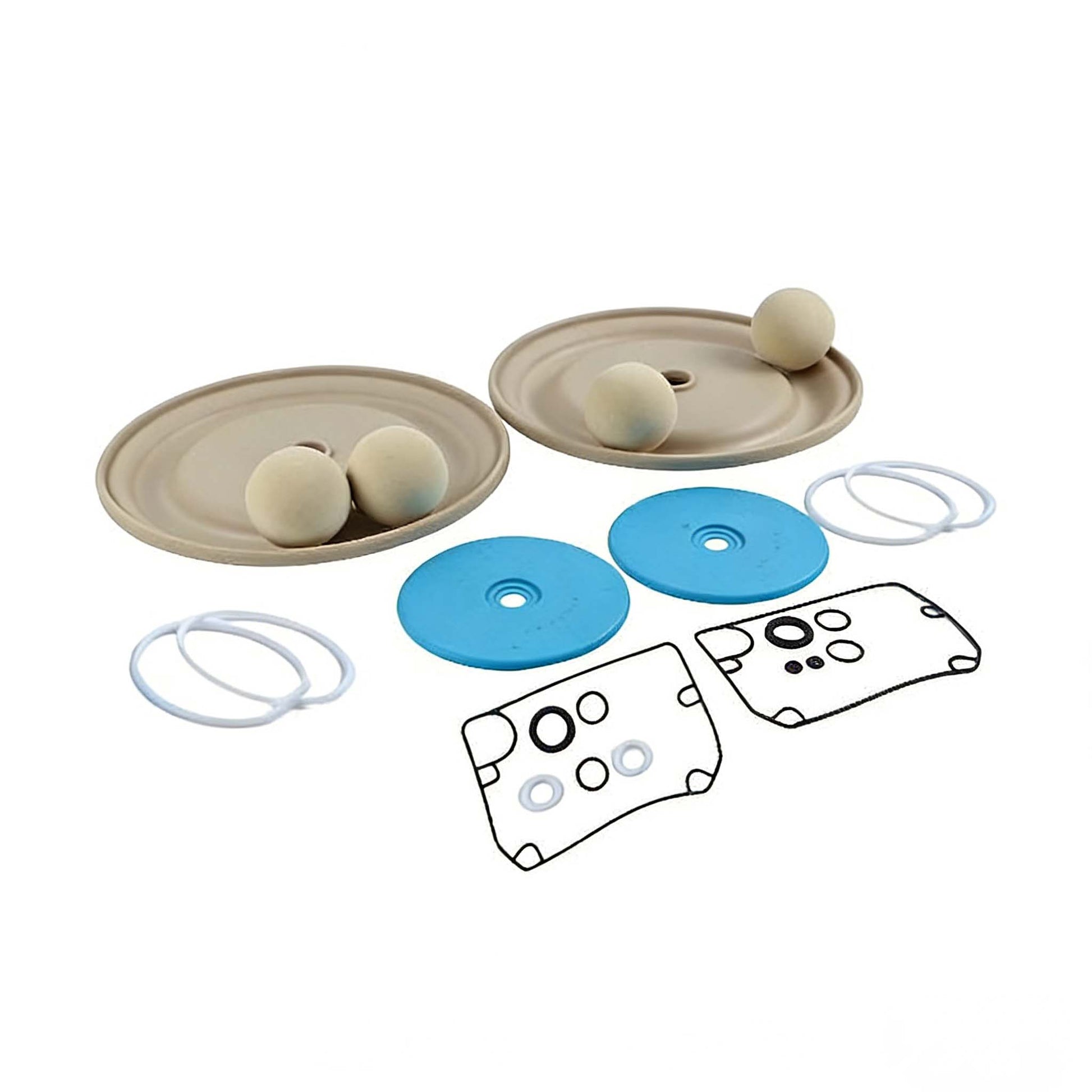 Fluid Section Repair Kit 637303-AA for Ingersoll Rand ARO Air Operated Double Diaphragm Pump - KUDUPARTS