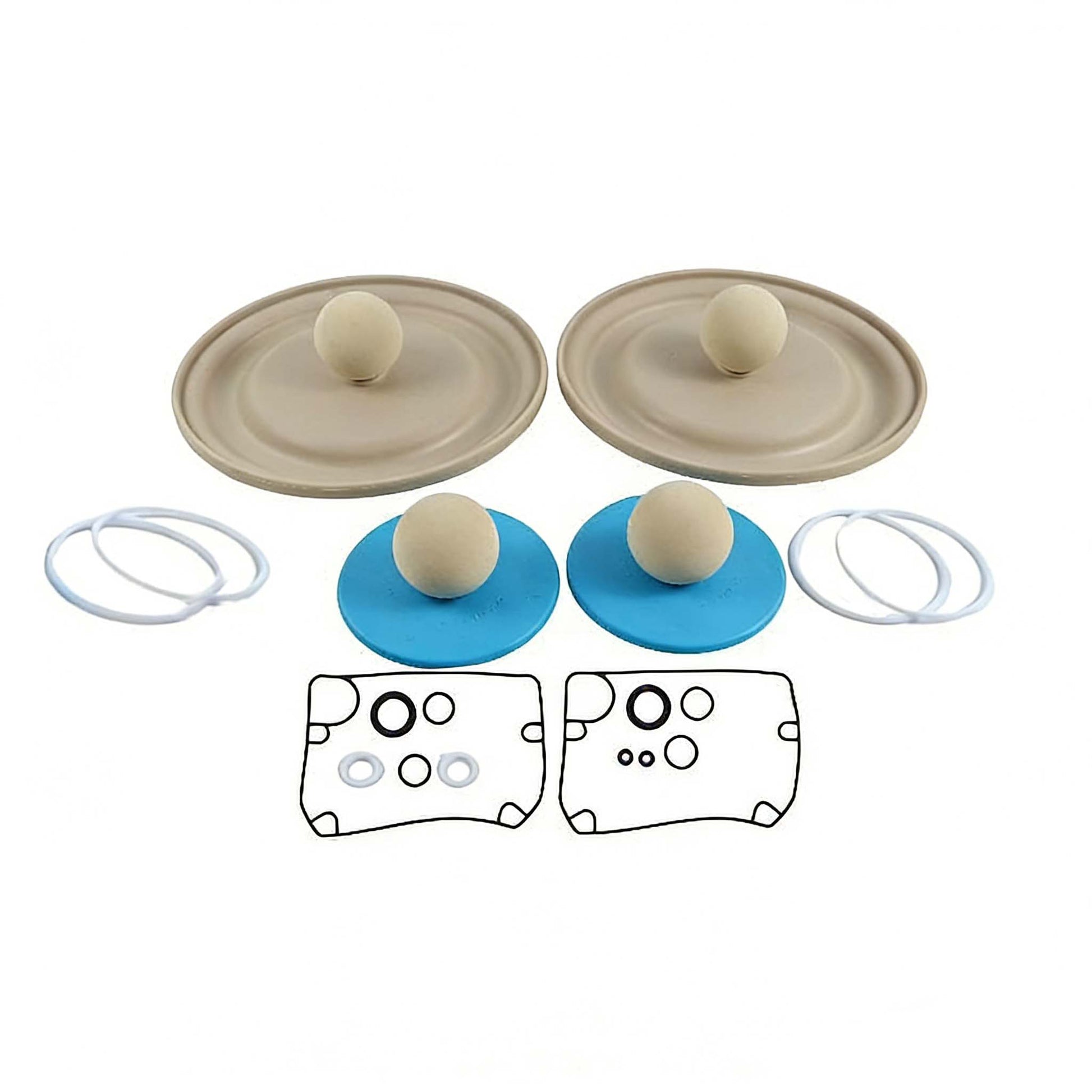 Fluid Section Repair Kit 637303-AA for Ingersoll Rand ARO Air Operated Double Diaphragm Pump - KUDUPARTS
