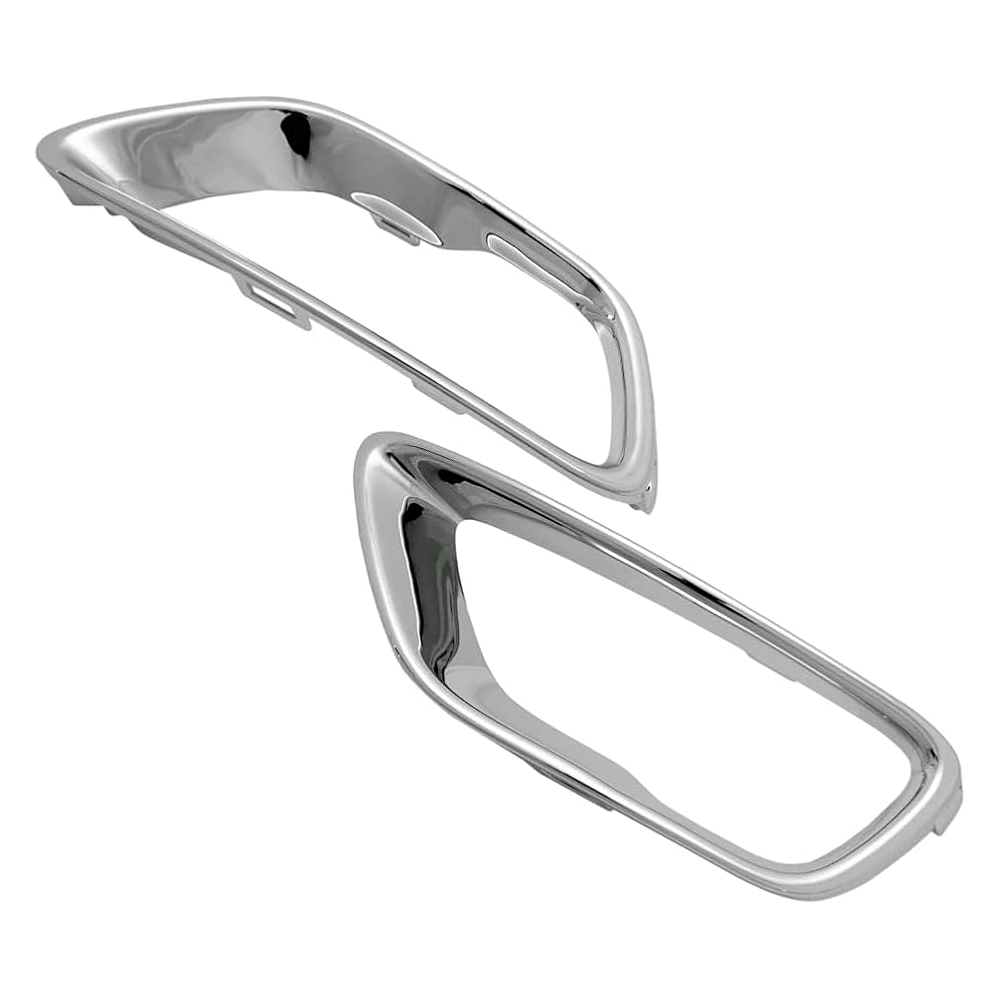Fog Lamp Bezel Trim Ring Set 5ZM55SZ0AA 5ZM54SZ0AA for Jeep Grand Cherokee 2017-2022 - KUDUPARTS