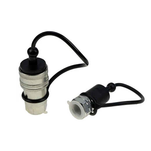 For Bobcat Caterpillar Kubota CASE JCB Thomas Gehl Volvo ASV 1/2" NPT Thread 1/2 Ag Hydraulic Quick Connect Coupler Poppet Valve Pioneer - KUDUPARTS