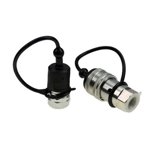For Bobcat Caterpillar Kubota CASE JCB Thomas Gehl Volvo ASV 1/2" NPT Thread 1/2 Ag Hydraulic Quick Connect Coupler Poppet Valve Pioneer - KUDUPARTS