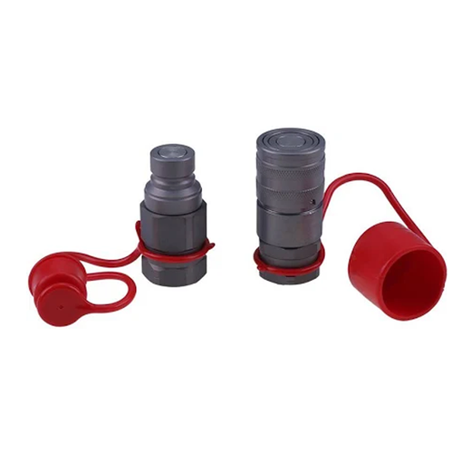 For Skid Steer Loader 1/2" NPT Thread 1/2" Hydraulic Flat Face Quick Connect Coupler Set - KUDUPARTS