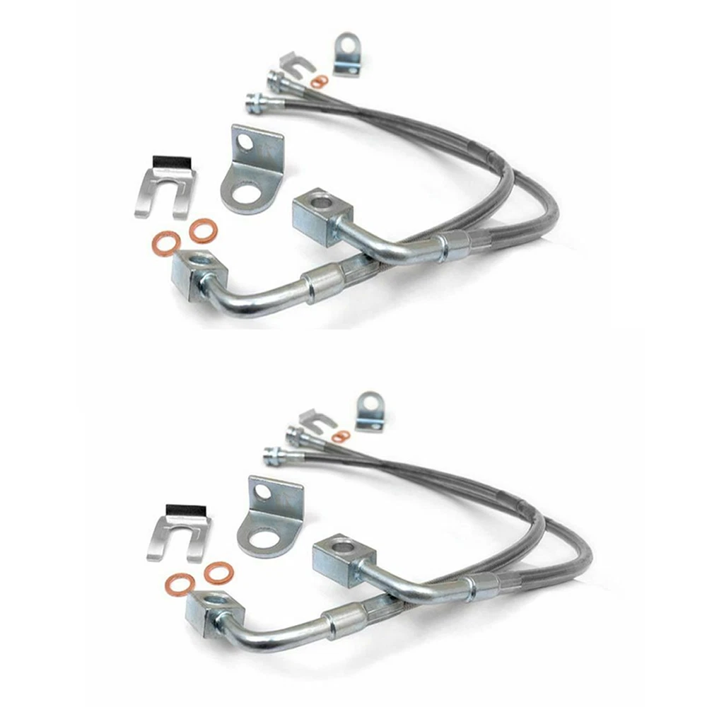 Front & Rear Brake Lines LW72CR for Jeep Wrangler 2007-2018 - KUDUPARTS
