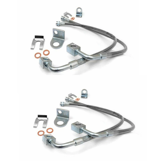 Front & Rear Brake Lines LW72CR for Jeep Wrangler 2007-2018 - KUDUPARTS