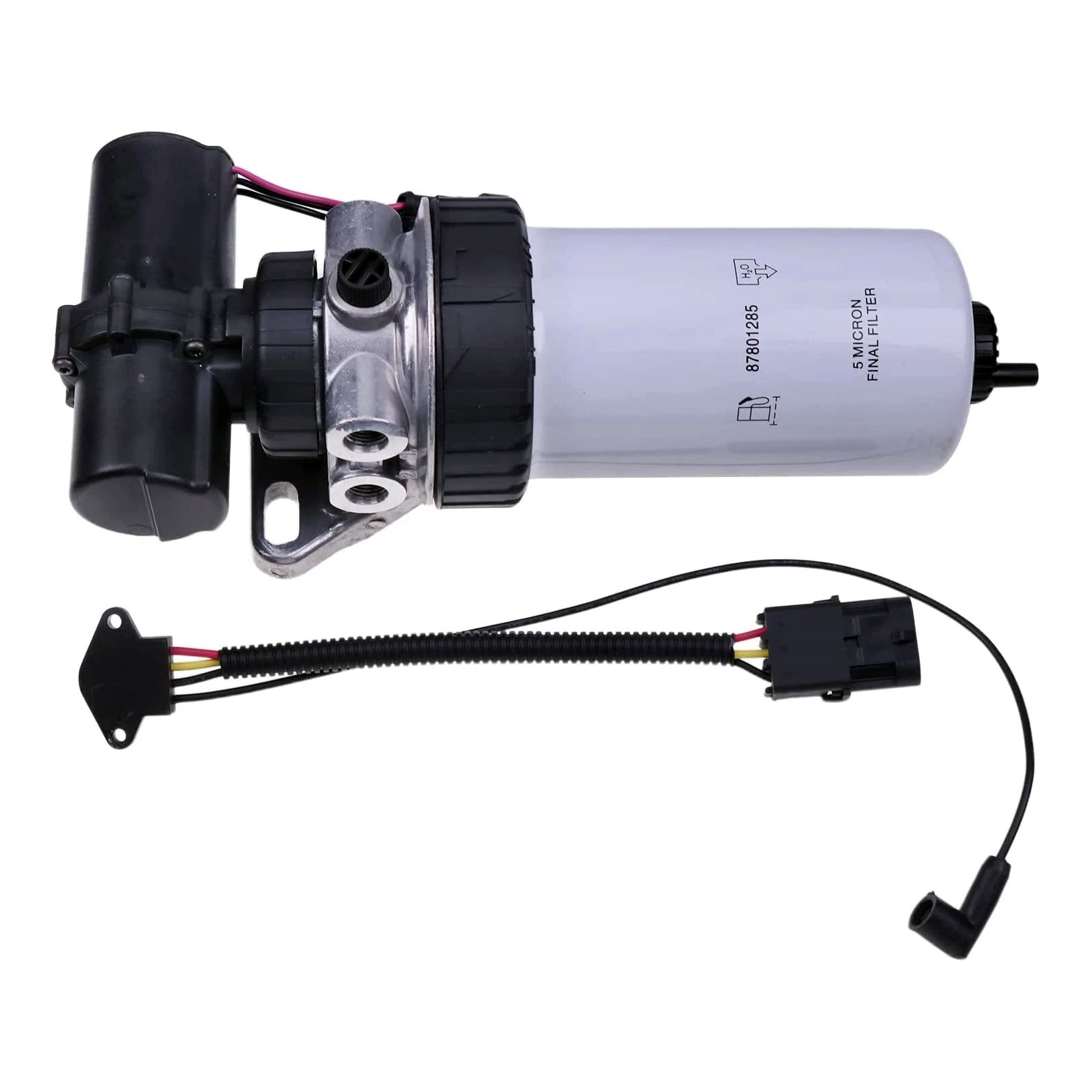 Fuel Filter Assembly 87802726 for Ford 5610S 6610S 6810S 7010 7610S 8010 8160 8260 8360 8560 - KUDUPARTS