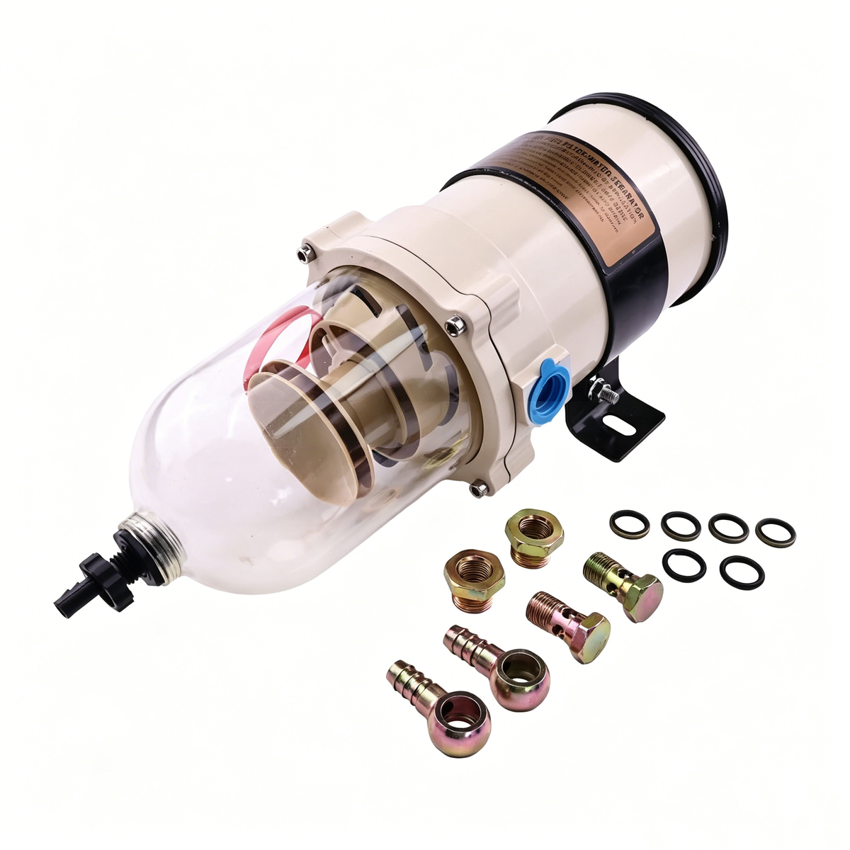 Fuel Filter Water Separator Without Hole VOE14621335 for Volvo Excavator EC170D EC200B EC200D EC210B EC210D EC240B EC250D EC290B EC300D EC350D EC380D