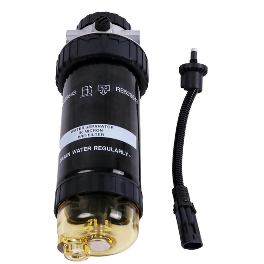 Fuel Filter Water Separator and Housing RE541922 RE529641 for John Deere Engine 3029 4045 6068 Excavator Tractor - KUDUPARTS