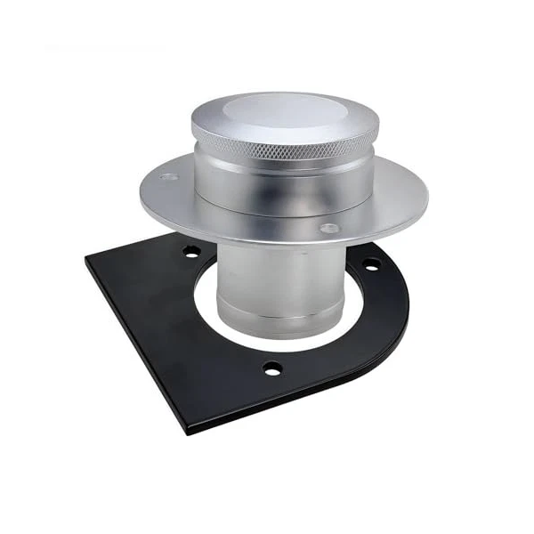 Fuel Tank Filler Neck With Billet Aluminum Gas Cap & Weld-On Steel Mount Bracket 17-2530 for 2" Connection Straight Hose
