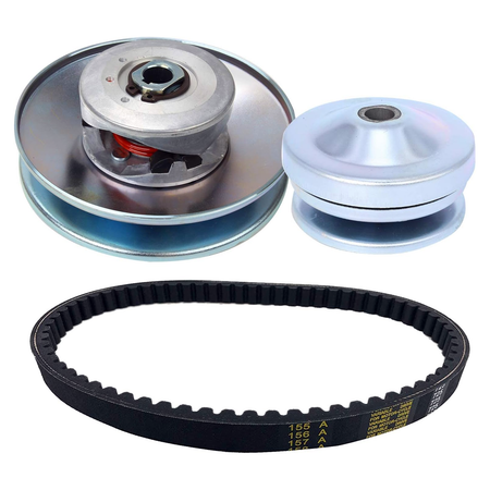 Go Kart Torque Converter Kit 40 Series Converter Driven 3/4" Clutch Pulley REP Comet 40D with 1" Bore CVT Belt 203785A 203785 12346 - KUDUPARTS