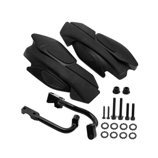 Hand Guard & Bracket Mount Kit 2876846 for Polaris Sportsman Scrambler Switchback Assault Rush 400 450 570 800 850 1000 - KUDUPARTS