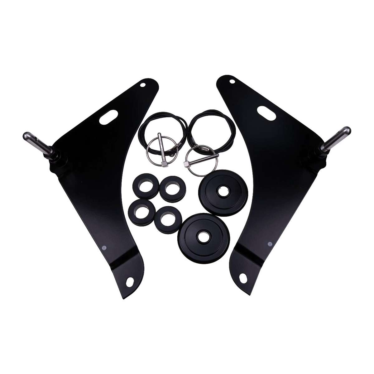 Hood Pin Kit Black 82214260AC P5155755 for Dodge Challenger - KUDUPARTS