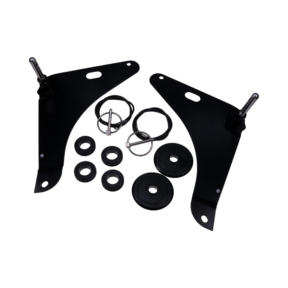 Hood Pin Kit Black 82214260AC P5155755 for Dodge Challenger - KUDUPARTS