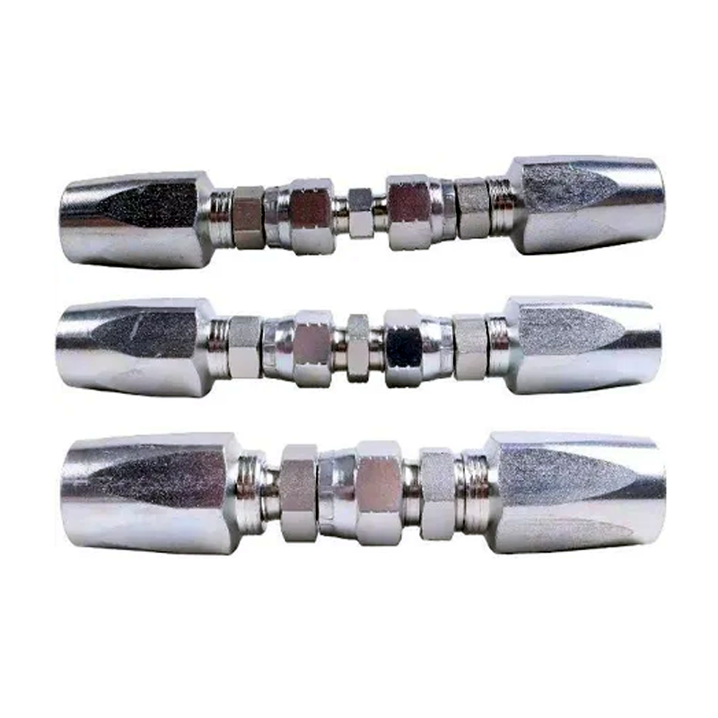 Kit de réparation de flexible hydraulique 1/4 3/8 1/2 ID flexible 2 fils raccord de réparation réutilisable sur site