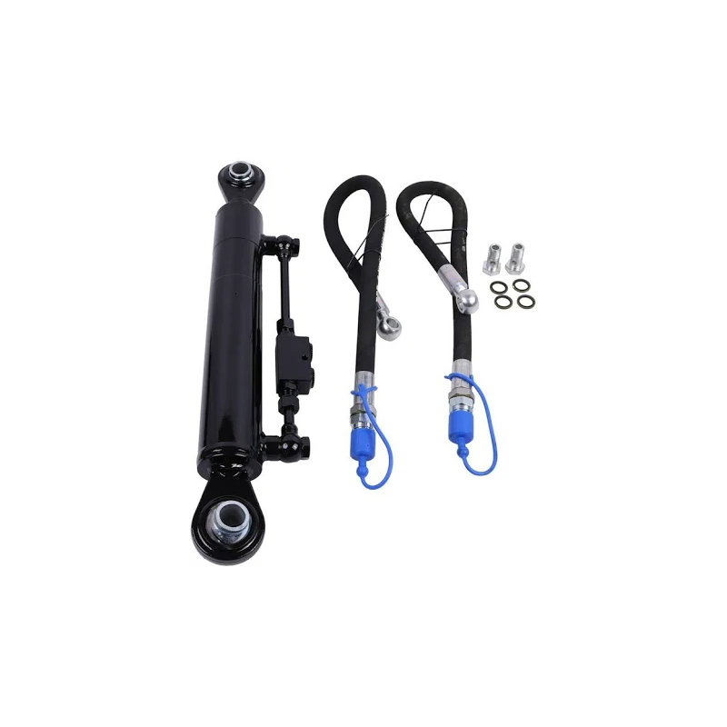 Enlace superior hidráulico Cat. 2-2 con bloque de bloqueo de 22 3/8" a 33 1/2" con 2 mangueras y válvula de retención de 2 vías