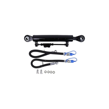 Enlace superior hidráulico Cat. 2-2 con bloque de bloqueo de 22 3/8" a 33 1/2" con 2 mangueras y válvula de retención de 2 vías